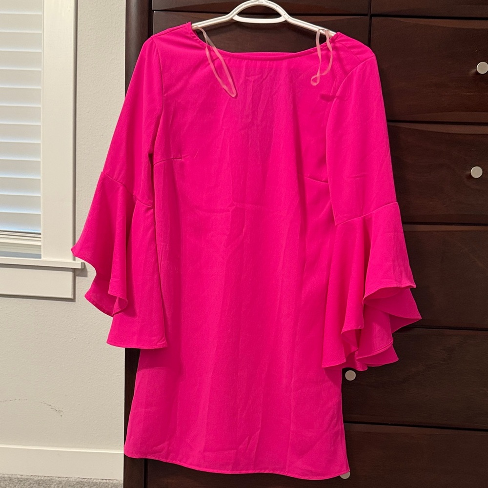 TCEC Hot Pink Long Sleeve Dress